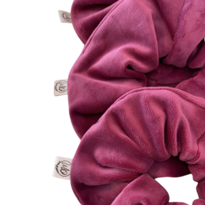 Pink Velvet - Scrunchies 1τμχ - ύφασμα, βελούδο, λαστιχάκια μαλλιών