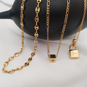 Love pendant heart lock σε ατσάλινη αλυσίδα μήκους 45 cm - charms, μέταλλο, ατσάλι, κοσμήματα - 3