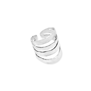 Γυναικείο πολύσειρο επάργυρο δαχτυλίδι από ορείχαλκο αυξομειούμενο 2,2Χ2,5 εκ. - ορείχαλκος, επάργυρα, γεωμετρικά σχέδια, Black Friday, αυξομειούμενα