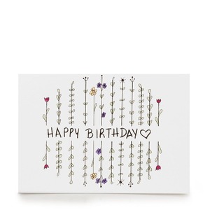 Καρτ-ποστάλ ~ Happy floral birthday - γενέθλια - 2