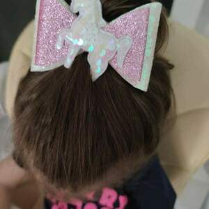 Φιόγκος μαλλιών μονόκερος - ύφασμα, μονόκερος, για παιδιά, hair clips - 2
