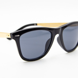 Γυαλιά ηλίου μεταλλικά σε μαύρο - χρυσό με 100% UV προστασία από τον ήλιο - αλυσίδες, γυαλιά ηλίου, κορδόνια γυαλιών, θήκες γυαλιών - 2