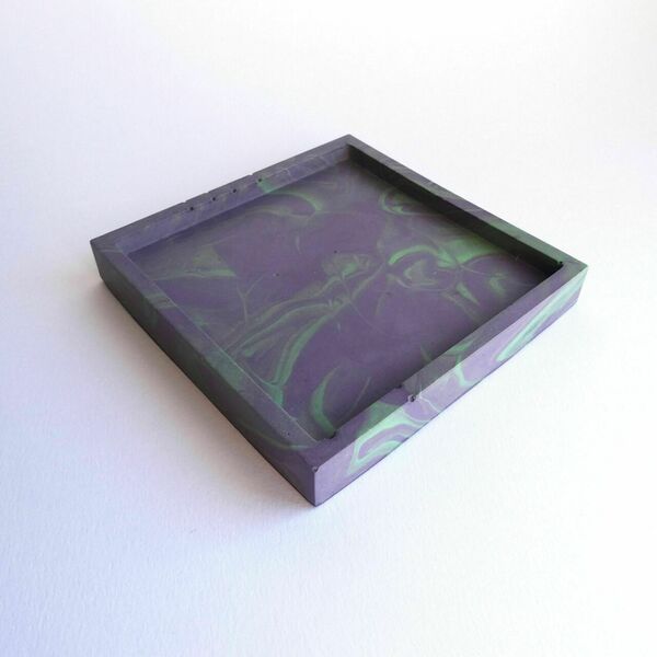 Δίσκος διακόσμησης χειροποίητος από ρητίνη νερού τετράγωνος potion 12x12x1,3cm - ρητίνη, πιατάκια & δίσκοι - 2
