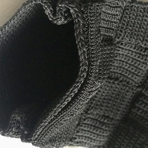 Πλεκτή μαύρη τσάντα ώμου - νήμα, ώμου, μεγάλες, all day, πλεκτές τσάντες - 3