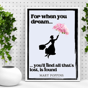 Mary Poppins Inspirational Poster 21x30 - πίνακες & κάδρα, αφίσες, κορνίζες - 2