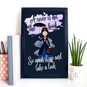 A Cover Is Not The Book - Mary Poppins Inspirational Poster 21x30 1+1 Δώρο - πίνακες & κάδρα, αφίσες, κορνίζες - 2