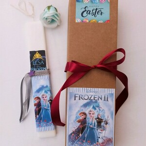 Λαμπάδα Frozen 2 Elsa - λαμπάδες, όνομα - μονόγραμμα, για παιδιά, προσωποποιημένα - 4