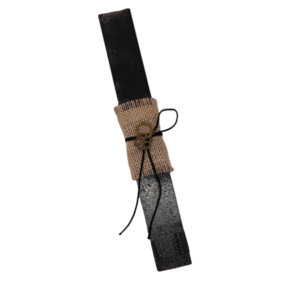 Λαμπάδα Αντρική Μαύρη Πλακέ 30cm Με Μεταλλικά Στοιχεία - αγόρι, λαμπάδες, για εφήβους