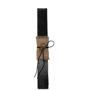 Λαμπάδα Αντρική Μαύρη Πλακέ 30cm Με Μεταλλικά Στοιχεία - αγόρι, λαμπάδες, για εφήβους - 2