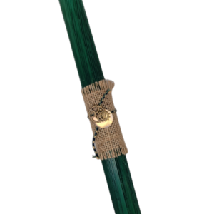 Λαμπάδα Αντρική Πράσινη Οβάλ 30cm Με Μεταλλικά Στοιχεία - αγόρι, λαμπάδες, για ενήλικες, για εφήβους - 3