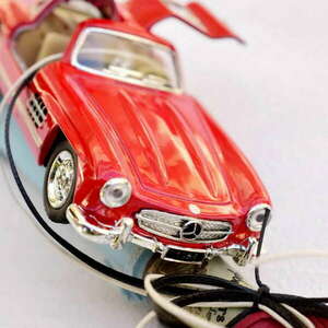Λαμπάδα με κόκκινη Mercedes Benz - αγόρι, λαμπάδες, αυτοκινητάκια, για παιδιά, για εφήβους - 5