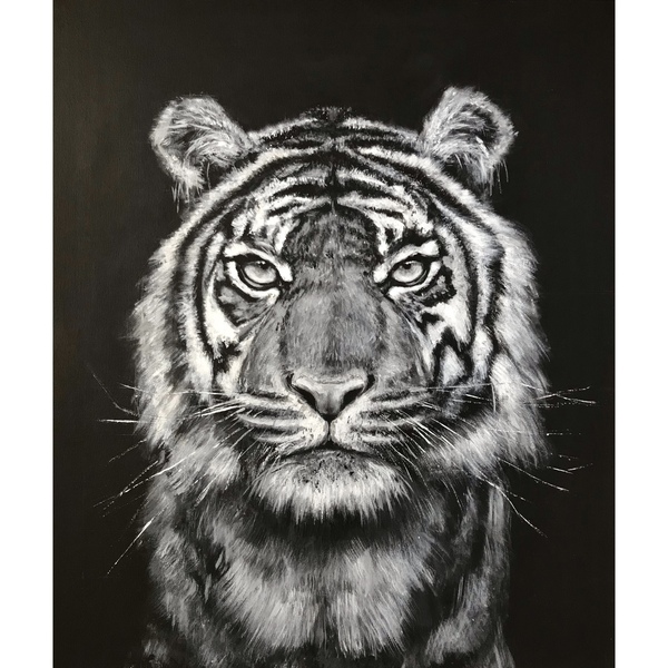 Πίνακας ζωγραφικής «The tiger” σε καμβά - πίνακες & κάδρα