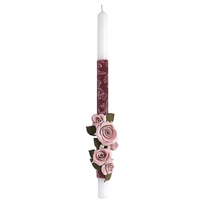 Λαμπάδα Ροζ Λουλούδια - λουλούδια, λαμπάδες, για ενήλικες, για εφήβους - 2