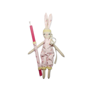 Αρωματική λαμπαδα χειροποίητη ροζ-κίτρινο - κορίτσι, λαμπάδες, για παιδιά, ζωάκια