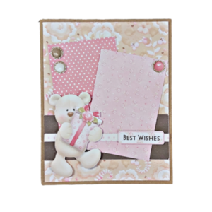 Ευχετήρια κάρτα γενεθλίων με αρκουδάκι - γενέθλια, επέτειος, γέννηση, ευχετήριες κάρτες