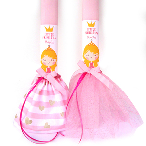 Προσωποποιημένη λαμπάδα "Μικρή πριγκίπισσα" - κορίτσι, λαμπάδες, μπαλαρίνες, για παιδιά, πριγκίπισσες - 3