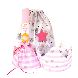 Σετ λαμπάδα με κορώνα, ραβδί, τσάντα "Μικρή πριγκίπισσα" - κορίτσι, λαμπάδες, για παιδιά, πριγκίπισσες, προσωποποιημένα