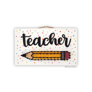 Ξύλινο δώρο για δασκάλα ή δάσκαλο "Teacher's Pencil" (20x12cm) - πίνακες & κάδρα, δώρα για δασκάλες