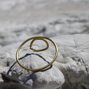 Δαχτυλίδι κύκλος από ορείχαλκο - ορείχαλκος, γεωμετρικά σχέδια, αυξομειούμενα