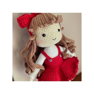 Πλεκτή κούκλα Bella 26cm - δώρο, λούτρινα, δώρα γενεθλίων, amigurumi, κούκλες - 2