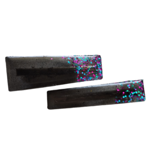 Hair Clips 2 ΤΜΧ σε μαύρο χρώμα με glitter - γυαλί, κορίτσι, μέταλλο, για τα μαλλιά, hair clips