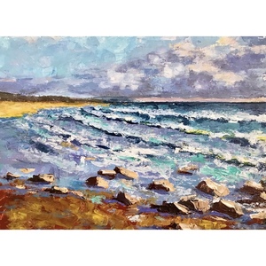 Πίνακας ζωγραφικής «Στη θάλασσα» - πίνακες ζωγραφικής