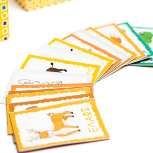 «Memory Game» Χειροποίητη κατασκευή για δημιουργική απασχόληση με τα ζώα του δάσους - 5cm x 7,5cm κάρτες, σκληρό χαρτόνι - 4