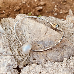Βραχιόλι ασήμι 925 -Classy pearl - αλυσίδες, ασήμι 925, επάργυρα, πέρλες - 2
