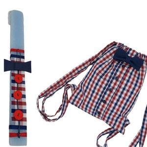 Σετ λαμπάδα και τσάντα πλάτης "πουκάμισο με παπιγιόν" για αγοράκια - αγόρι, λαμπάδες, σετ, για παιδιά