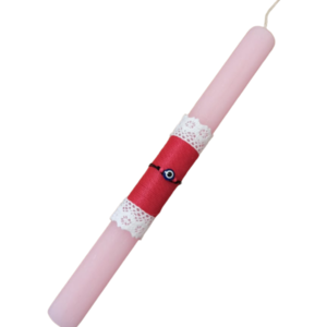γυναικεία εφηβική λαμπάδα με βραχιολάκι ματάκι 30 cm - λαμπάδες, νονά, για ενήλικες