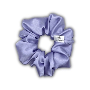 Lavender classic satin scrunchie - ύφασμα, σατέν, λαστιχάκια μαλλιών, satin scrunchie