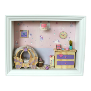 Καδράκι "Μικρή Πριγκίπισσα" για νεογέννητο, Διαστάσεις 20*25 cm. - πίνακες & κάδρα, κορίτσι, παιδικά κάδρα
