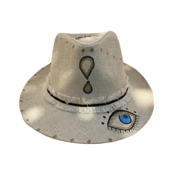 Ψάθινο καπέλο Παναμα - kind of eye - απαραίτητα καλοκαιρινά αξεσουάρ, ψάθινα