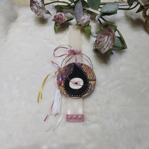 Πασχαλινή αρωματική λαμπάδα (30cm) Lucky Eye - κορίτσι, λαμπάδες, για ενήλικες, πασχαλινά δώρα, διακοσμητικό πασχαλινό - 2