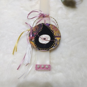 Πασχαλινή αρωματική λαμπάδα (30cm) Lucky Eye - κορίτσι, λαμπάδες, για ενήλικες, πασχαλινά δώρα, διακοσμητικό πασχαλινό - 3