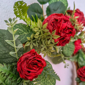 Αποξηραμένα κόκκινα τριαντάφυλλα - στεφάνια, τριαντάφυλλο, αποξηραμένα άνθη - 2