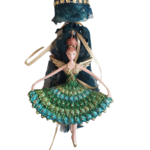 Αρωματική στρογγυλή λαμπάδα (25cm) με κούκλα από πορσελάνη - κορίτσι, λαμπάδες, μπαλαρίνες, για παιδιά, πασχαλινά δώρα