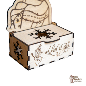 Ξύλινη Βάση με θέμα "Πριγκίπισσα", με κουτί αποθήκευσης για αξεσουάρ, Φυσικό Χρώμα Ξύλου, Διάσταση: 26Χ13εκ. - κορίτσι, κουτί, οργάνωση & αποθήκευση, πριγκίπισσα, κουτιά αποθήκευσης - 3