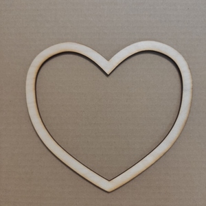 Ξύλινο τελάρο για κατασκευές μακραμέ, καρδιά 5 τεμάχια 20 εκατοστά - καρδιά, μακραμέ, ξύλινα διακοσμητικά, υλικά κατασκευών - 2