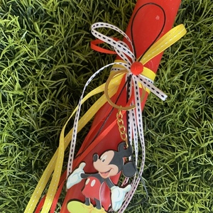 Mickey μπρελόκ λαμπαδα κοκκινη αρωματική - αγόρι, λαμπάδες, για παιδιά, για μωρά - 3