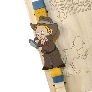 Παιδική Πασχαλινή Λαμπάδα με πλάτη και ξύλινο στοιχείο Ντετέκτιβ 14cm - αγόρι, λαμπάδες, για παιδιά, για εφήβους - 2