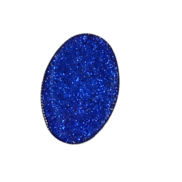 Δαχτυλίδι οβάλ με μπλε γκλίτερ και υγρό γυαλί - γυαλί, μεγάλα, επιροδιωμένα, αυξομειούμενα, φθηνά