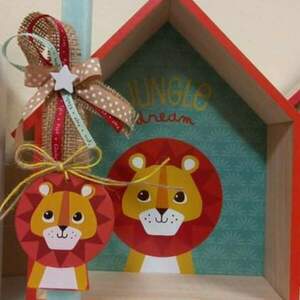 Λαμπάδα αρωματική με τη ραφάκι τοίχου λιοντάρι - αγόρι, λαμπάδες, σετ, για παιδιά, ζωάκια