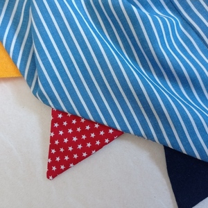 Βρεφικό Πανάκι παρηγοριάς - Sleepy taggy Blue Stripes. Διαστάσεις περίπου 35Χ55. - ύφασμα, αγόρι, αξεσουάρ μωρού, μασητικά μωρού - 2