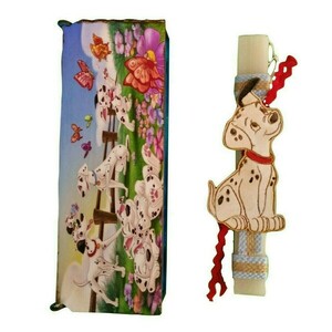Λαμπάδα "Σκυλάκι"σε ξύλινο κουτί άσπρο (22cm) - αγόρι, λαμπάδες, σκυλάκι, για παιδιά, ήρωες κινουμένων σχεδίων