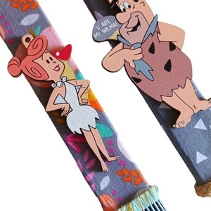 Σετ αρωματικές λαμπάδες για ζευγάρι 30cm Φλινστουν Φρεντ και Βίλμα Flintstone - λαμπάδες, ζευγάρια, ήρωες κινουμένων σχεδίων, φθηνά - 2