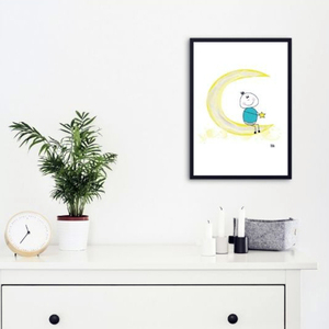 Παιδική αφίσα Κίτρινο Φεγγάρι | ψηφιακό αρχείο - αφίσες, δώρα για παιδιά, κάρτες, προσκλητήρια - 5