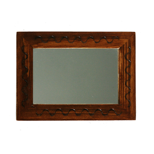Ξυλόγλυπτος μικρός καθρέφτης επιτραπέζιος και κρεμαστός - ξύλο, ξύλινα διακοσμητικά τοίχου