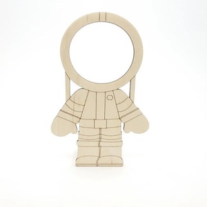 Αστροναύτης ξύλινη φιγούρα διακοσμητική - 1 τεμάχιο - διακοσμητικό παιδικού δωματίου, υλικά κατασκευών - 2