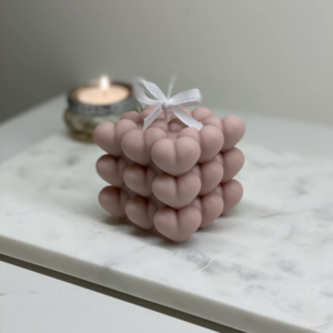 Hearts Cube soy candle - αρωματικά κεριά - 2